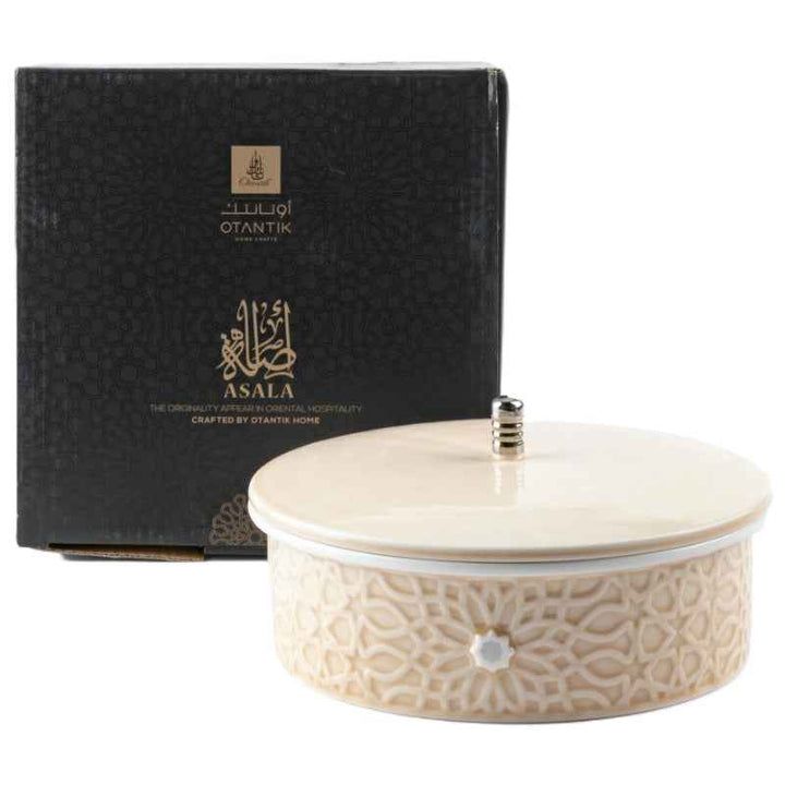 Otantik Medium Date Bowl from Asalah Creamy 180 mm ET2636