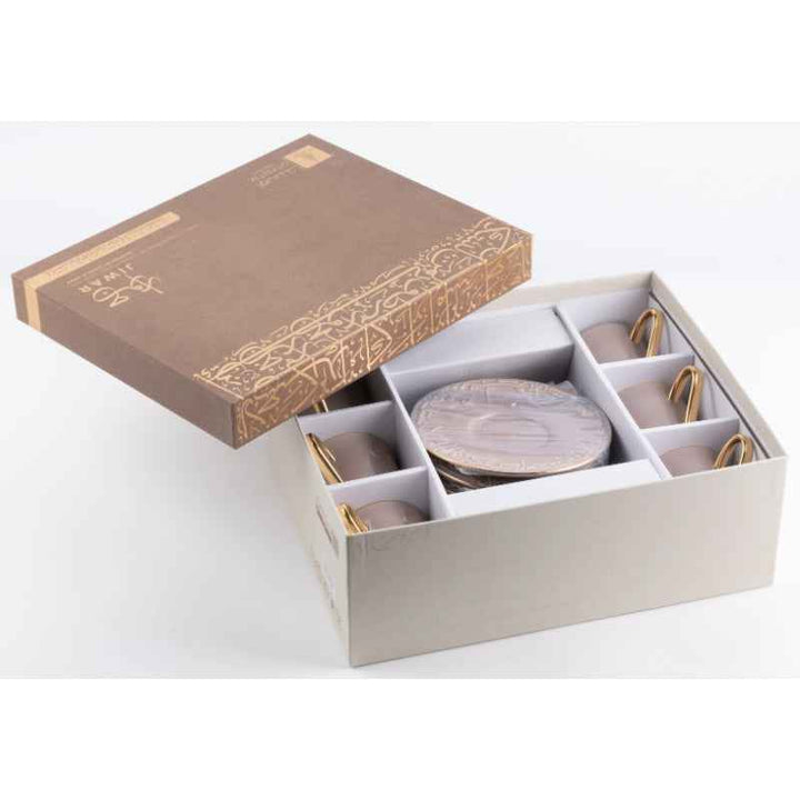 Otantik Tea Set 12 pcs from Jiwar Porcelain Purple 200 cc ET2656