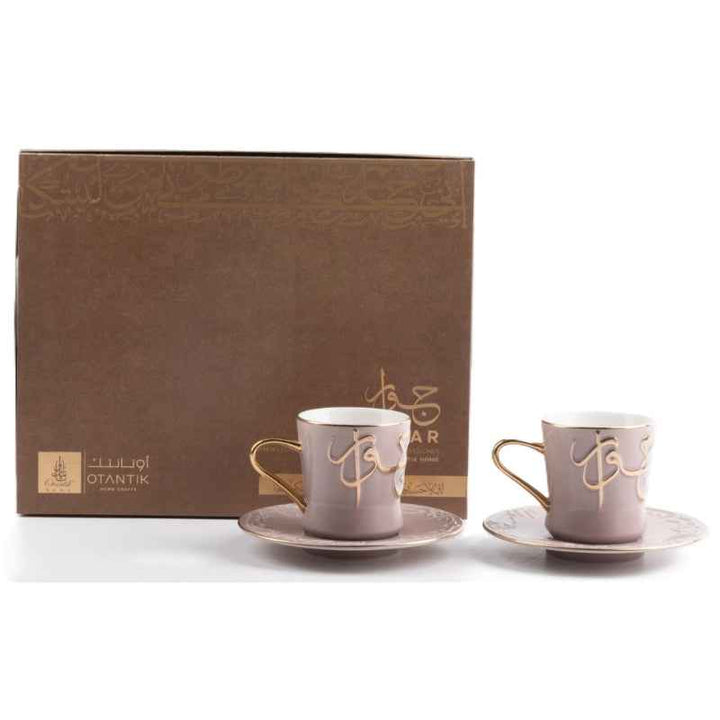 Otantik Tea Set 12 pcs from Jiwar Porcelain Purple 200 cc ET2656
