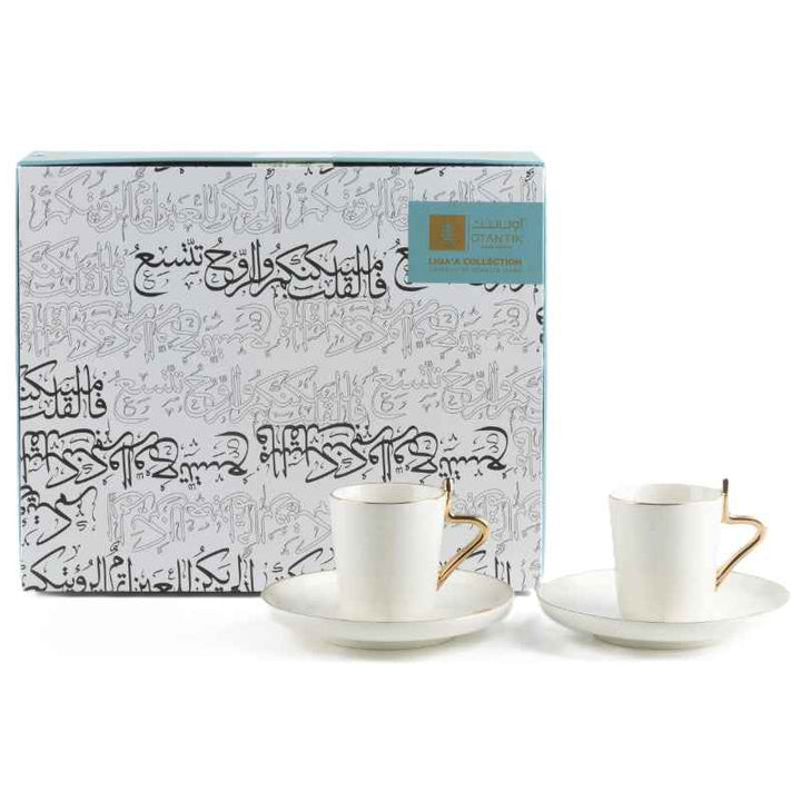 Otantik Tea Set 12 pcs from Liqaa Porcelain White 80 cc ET2784