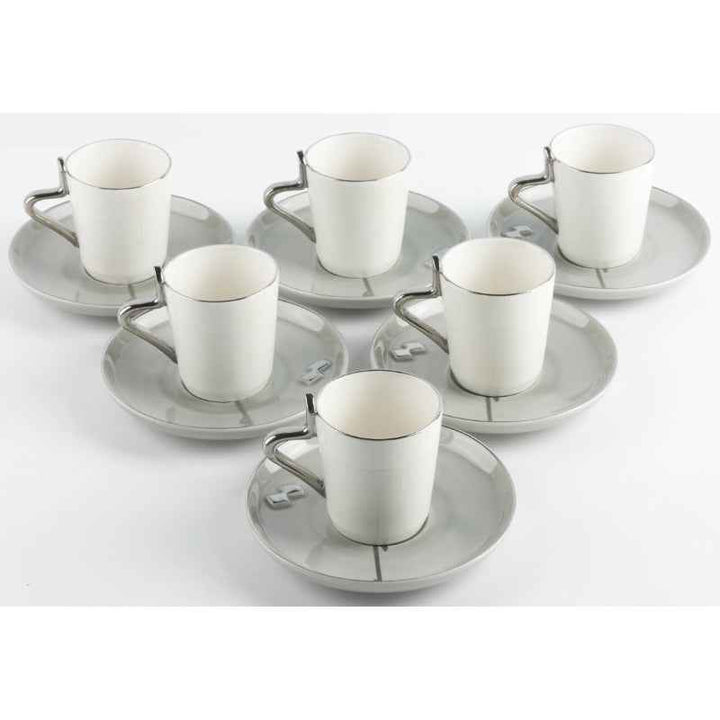 Otantik Turkish Coffee Set 12 pcs from Liqaa Grey 80 cc ET2786