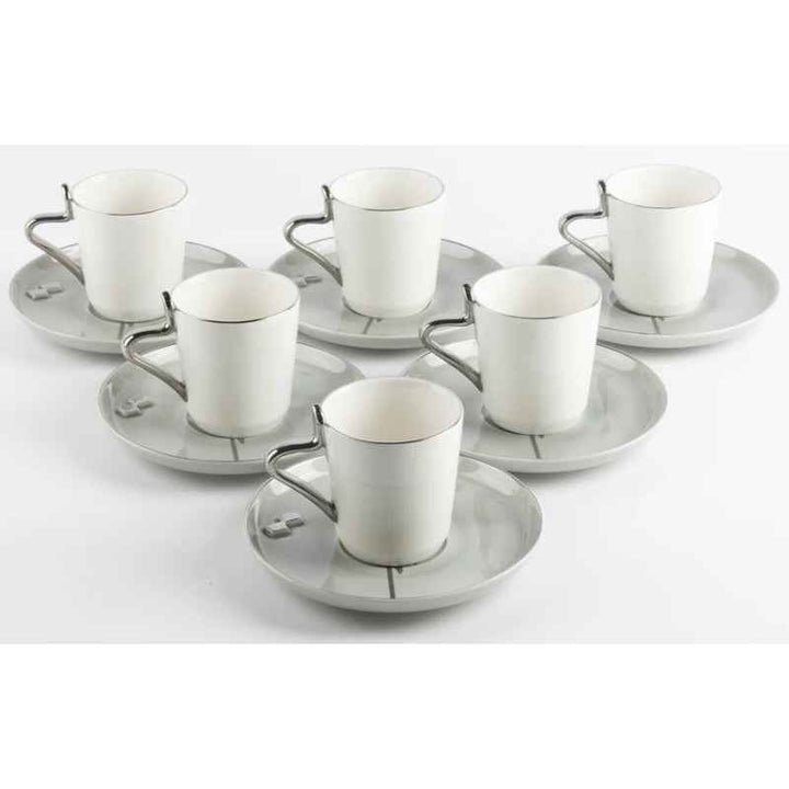 Otantik Porcelain Tea Set 12 Pcs from Liqaa Grey ET2791