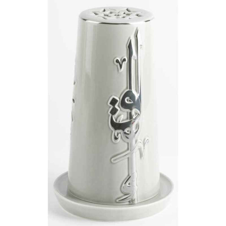 Otantik Large Electronic Candle from Liqaa Grey 15.7 x 23.1 cm ET2831