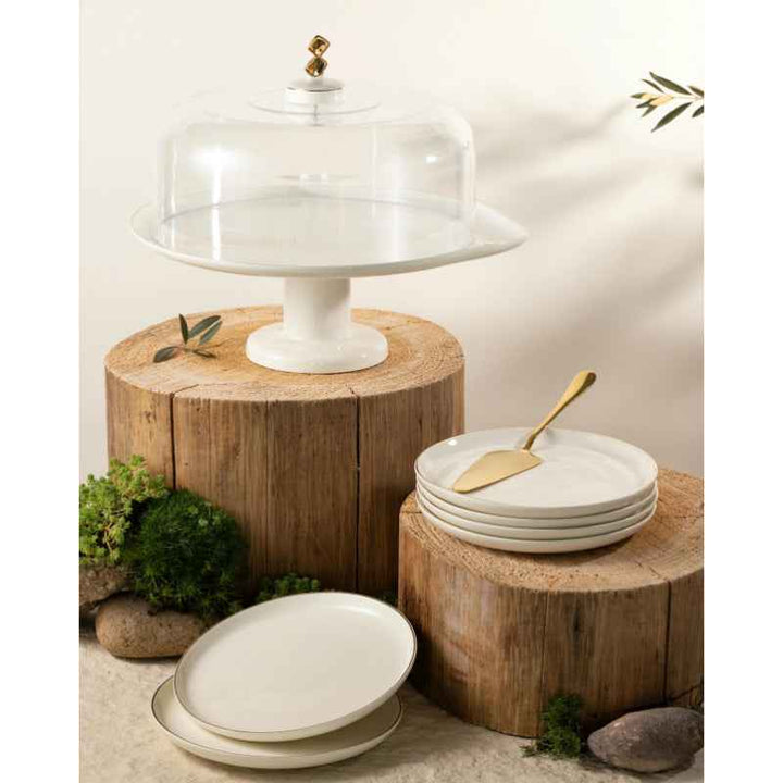 Otantik Cake Set 9 pcs From Liqaa White 7.5, 10 Inch ET2839