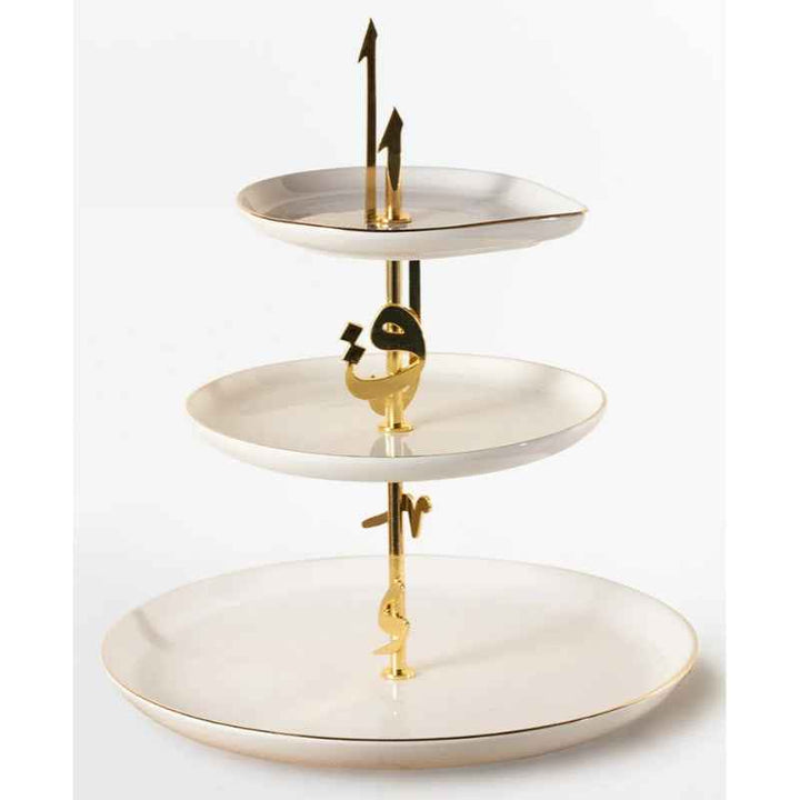 Otantik 3 Layer Stand from Liqaa White 27x18.7 cm ET2874