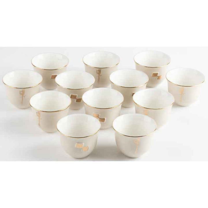 Otantik Arabic Coffee Cups 12 pcs from Liqaa Beige 50 cc ET2925