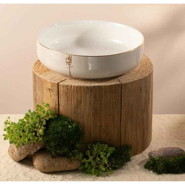 Otantik Salad Serving Bowl from Liqaa Beige 10.5 Inch ET2930