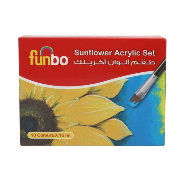Funbo Acrylic Paint 10 Colors Set 15 ml FO-ACRYLIC-1015