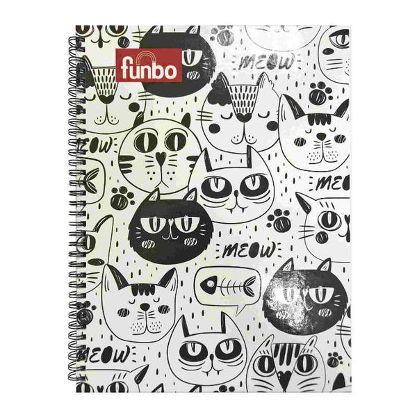 Funbo NB-1 Sub A4 Notebook 80 Sheets HC 70G - Meow FO-NB-4841