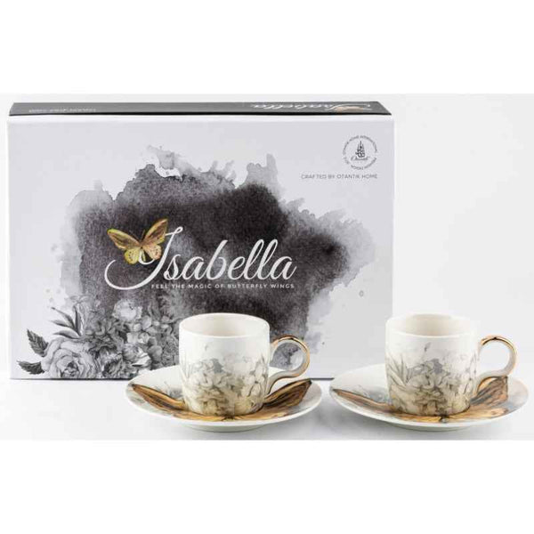Otantik Tea Set 12 pcs from Isabella Porcelain Gold 200 cc GY1534
