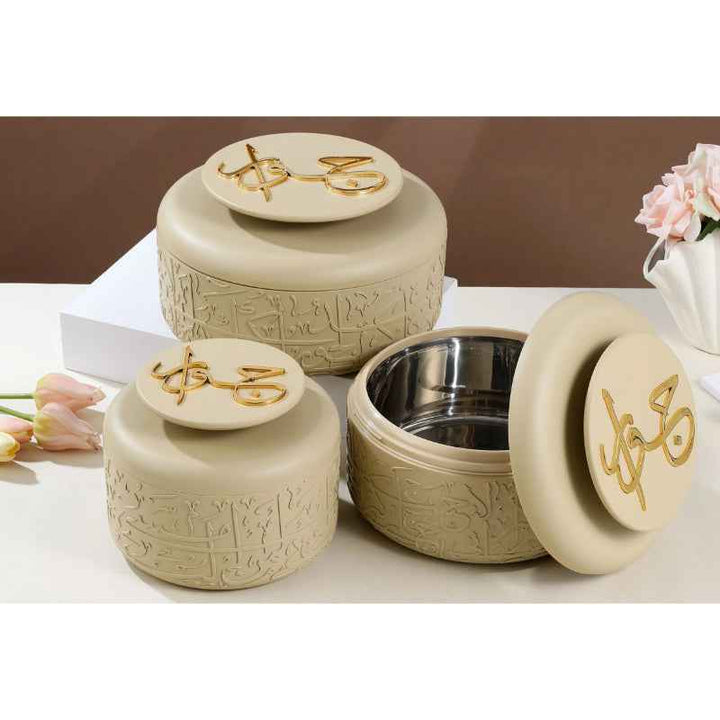 Otantik Hotpot Set from Jiwar Ivory 2.5, 3.5, 5 liter HJ1305