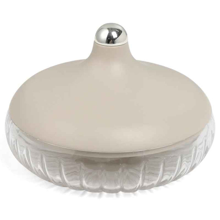 Otantik Medium Glass Date Bowl from Jiwar Beige 24 cm HJ1312