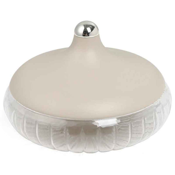 Otantik Large Glass Date Bowl from Jiwar Beige 29.5 cm HJ1319