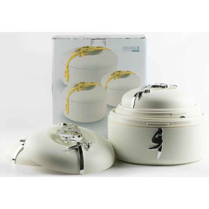 Otantik Hotpot Set from Liqaa Pearl White 2, 3 and 4 liter HJ1376