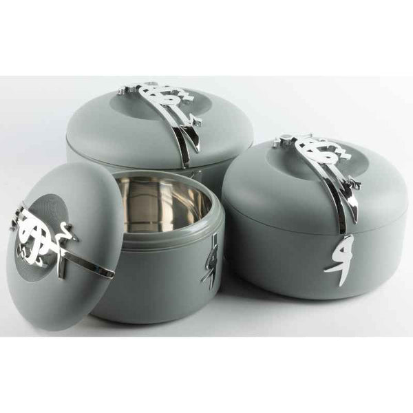 Otantik Hotpot Set from Liqaa Grey 2, 3 and 4 liter HJ1377