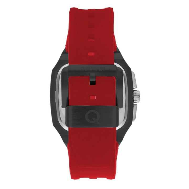 Quantum Men Red Silicone Analog Black Dial Square Watch HNG1033658 - Salman Stores