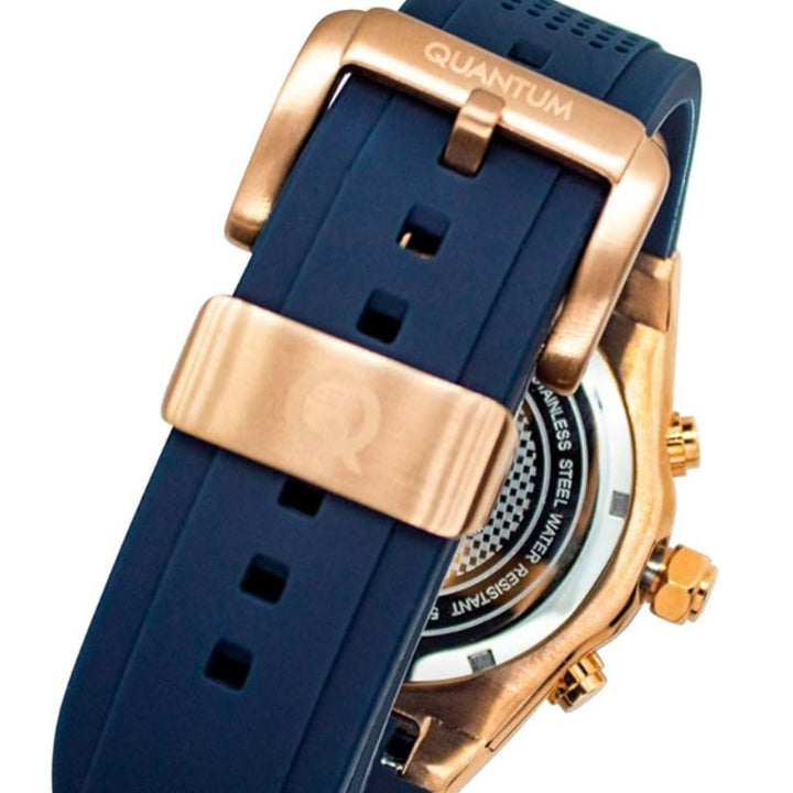 Quantum Men Blue Silicone Analog Blue Dial Watch HNG819999 - Salman Stores