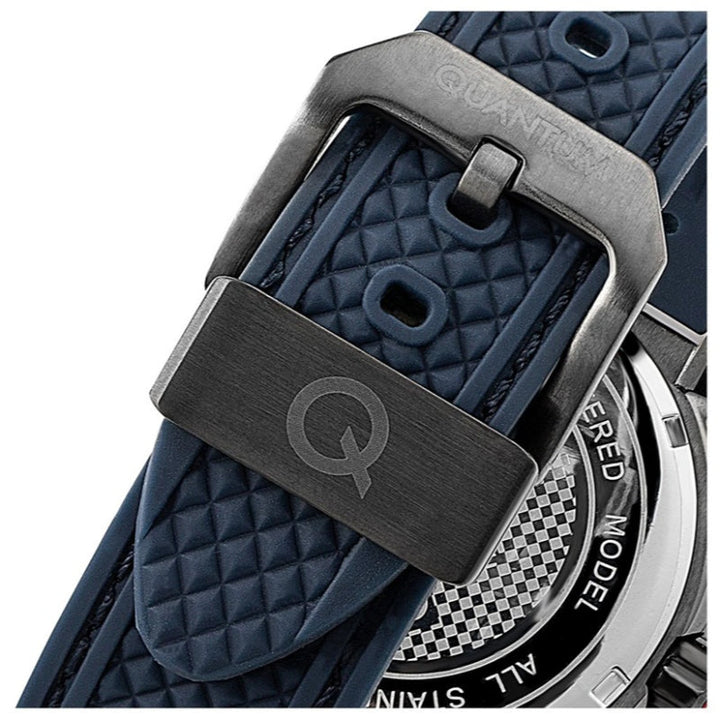Quantum Men Blue Silicone Analog Blue Dial Round Watch HNG956899 - Salman Stores