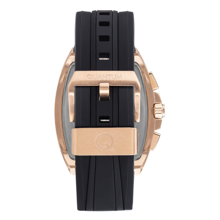 Quantum Men Black Silicone Analog Black Dial Square Watch HNG997451 - Salman Stores