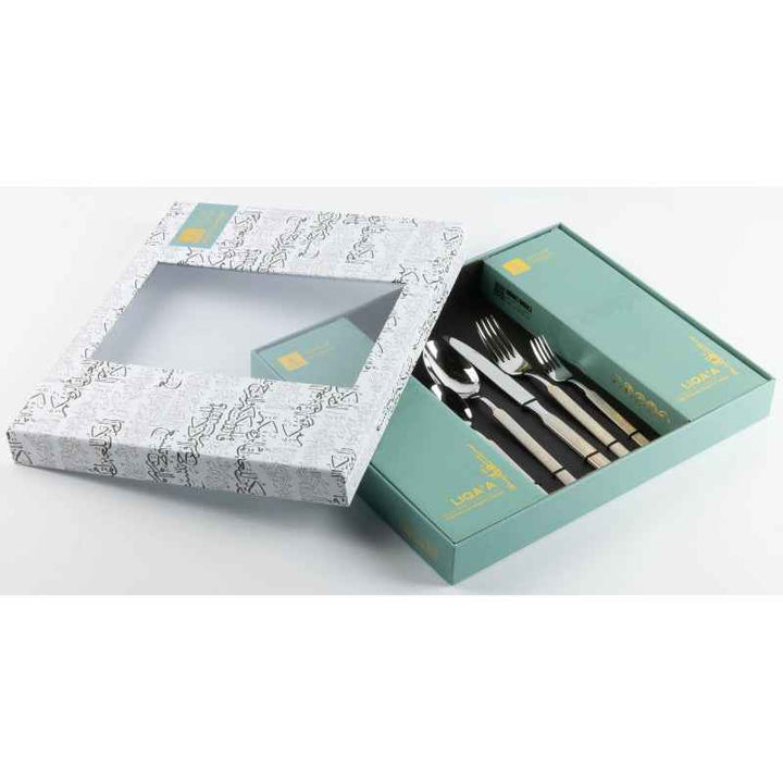 Otantik Cutlery Set 30 pcs from Liqaa Gold/ Silver HX1005