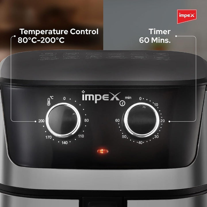 Impex Air Fryer 6.5 Litre 1650 W Black IMAF4304 - Salman Stores