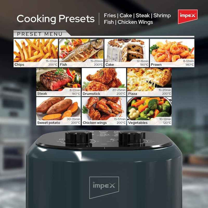 Impex Air Fryer 1200W 4.5 Litre Green IMAF4305A