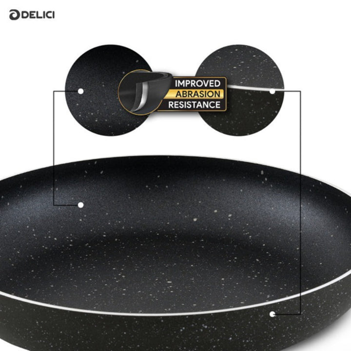 DELICI Frypan Non Stick 20 cm Black IMAFP20GE - Salman Stores