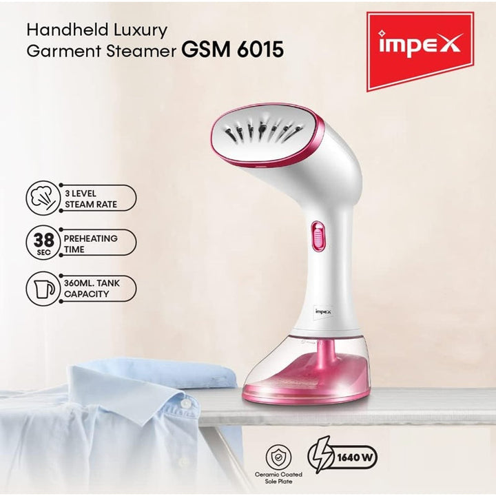 Impex Handheld Garment Steamer 360 ml 1640W IMGSM6015 - Salman Stores