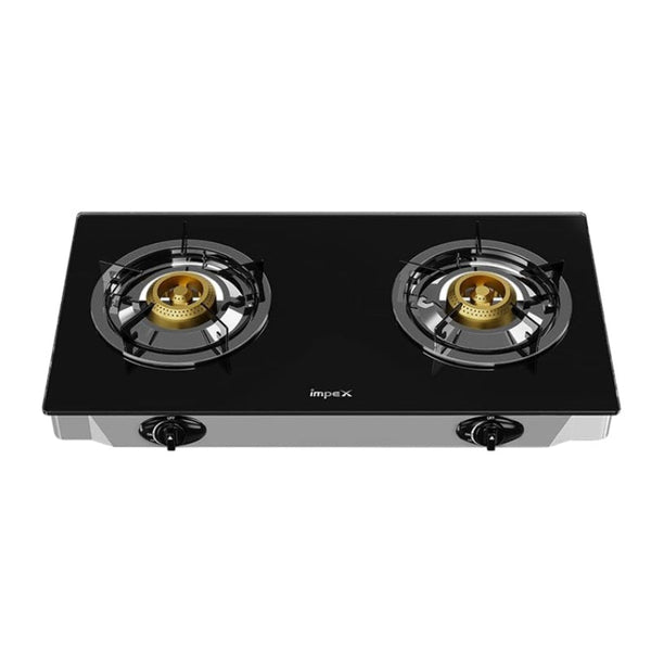 Impex 2 Burner Glass Top Gas Stove IMIGS1214F - Salman Stores