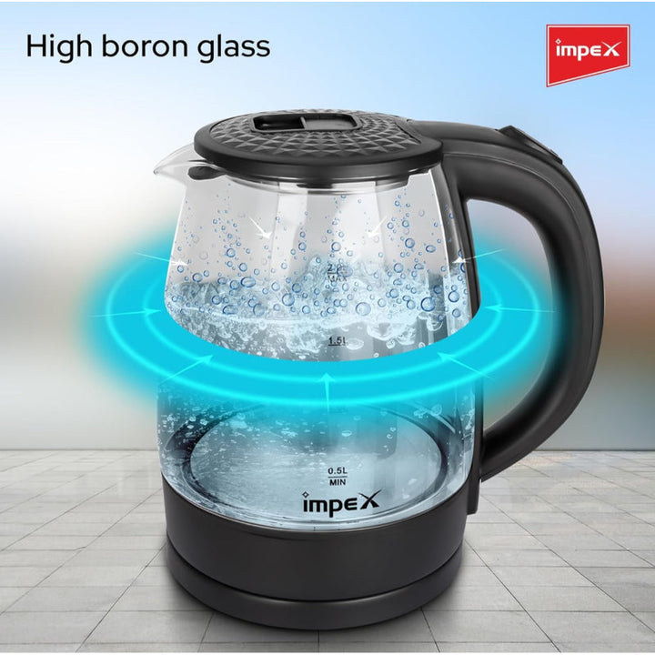 Impex Electric Kettle 1.8 Litre 1500 W Glass IMSTMR1805 - Salman Stores