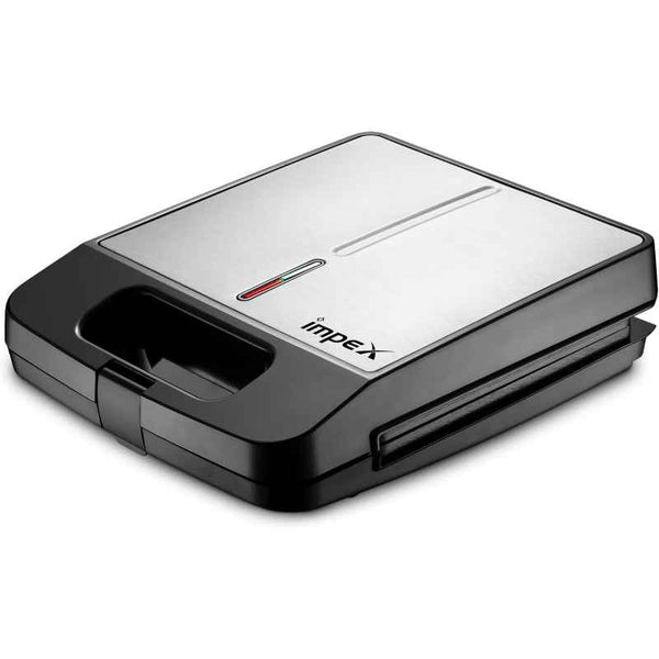 Impex Sandwich Maker Grill 4 Slice 1400W Silver Black IMSW3606