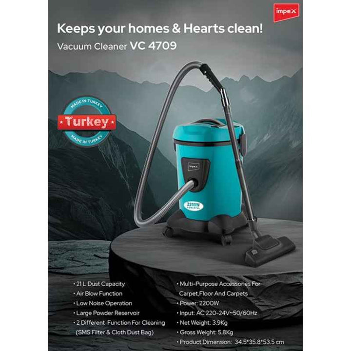 Impex Vacuum Cleaner Dry 21 Liter 2200W IMVC4709