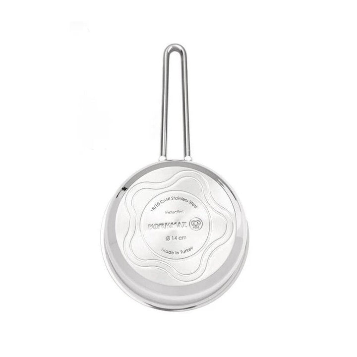 Korkmaz Saucepan Stainless Steel Alfa 14cm/ 1 Liter KOR1015 - Salman Stores