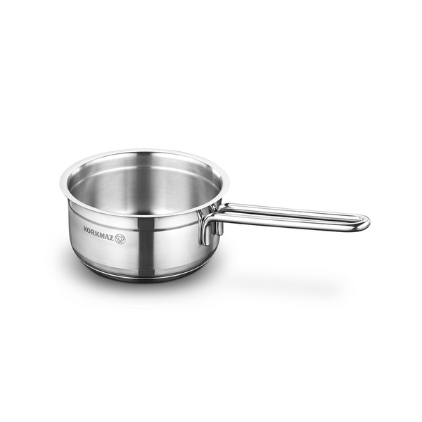 Korkmaz Saucepan Stainless Steel Alfa 14cm/ 1 Liter KOR1015 - Salman Stores