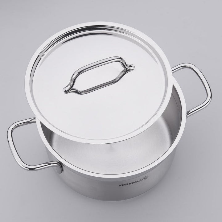 Korkmaz Casserole Stainless Steel Alfa 16cm/ 1.8 Liter KOR1016 - Salman Stores