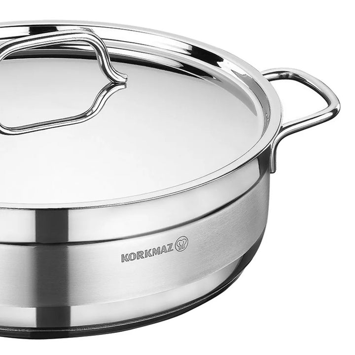Korkmaz Low Casserole Alfa 28cm/ 5.5 Liter KOR1027 - Salman Stores