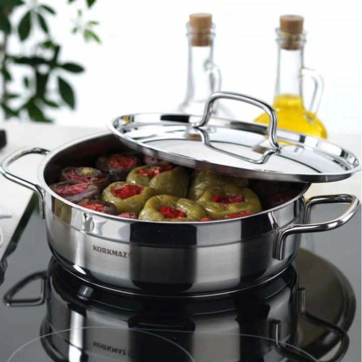 Korkmaz Low Casserole Alfa 28cm/ 5.5 Liter KOR1027 - Salman Stores