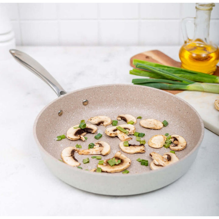 Korkmaz Frypan with Lid Granite Beige 26cm/ 2.5 Liter KOR12651 - Salman Stores