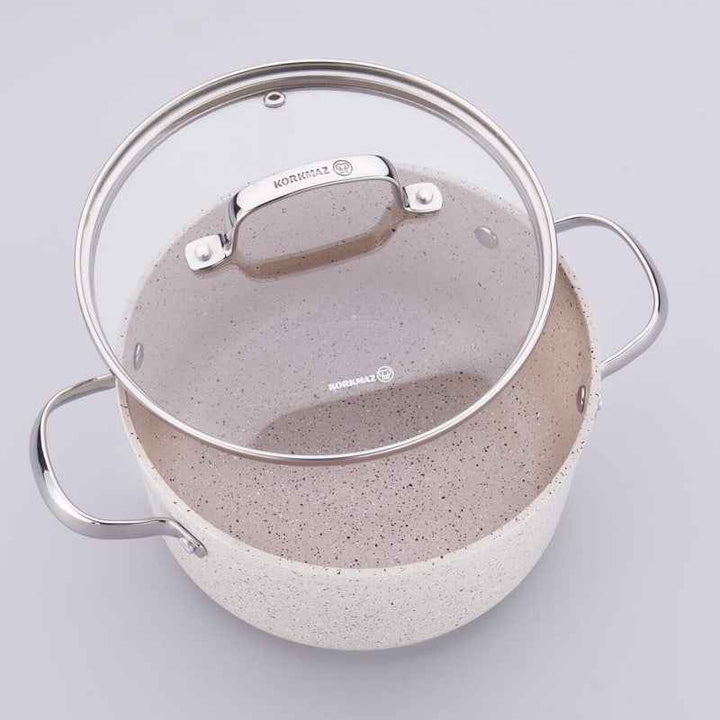Korkmaz Cookware Set Granite 7pc KOR1272CW