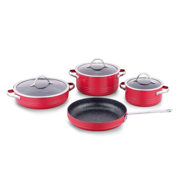 Korkmaz Cookware Set Viva Linea Granite 7pcs KOR26194CW - Salman Stores