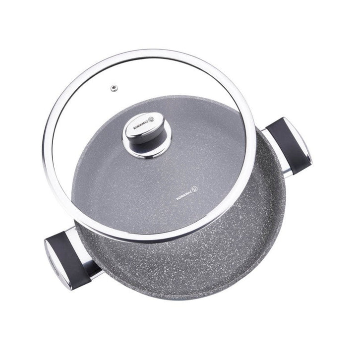 Korkmaz Low Casserole Palma Granite 24cm - Salman Stores