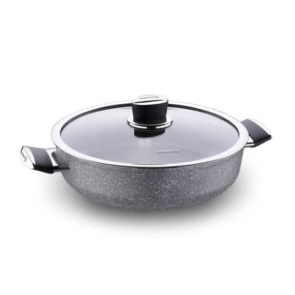 Korkmaz Low Casserole Palma Granite 24cm - Salman Stores