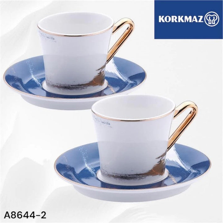 Korkmaz Turkish Coffee Cup Set Orient Blue 4pcs - Salman Stores