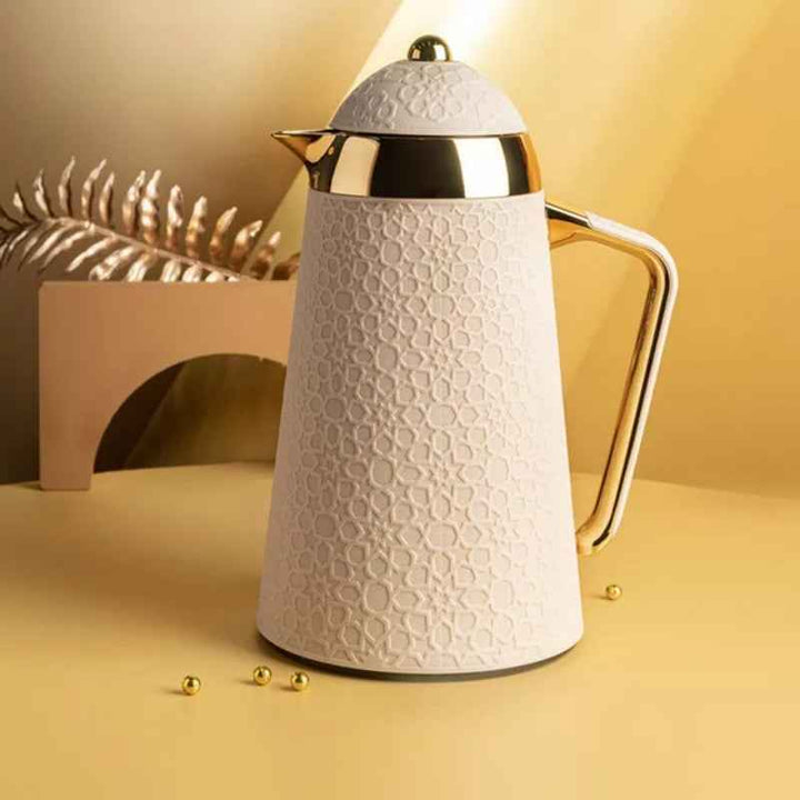 Otantik Vacuum Flask for Tea and Coffee from Crown Ivory 1.0 Liter KP1028