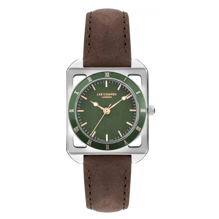 Lee Cooper Women Brown Leather Analog Green Dial Watch LC07927374 - Salman Stores