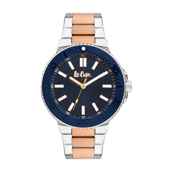 Lee Cooper Men Silver & Rose Gold Stainless Steel Analog Watch - Salman Stores
