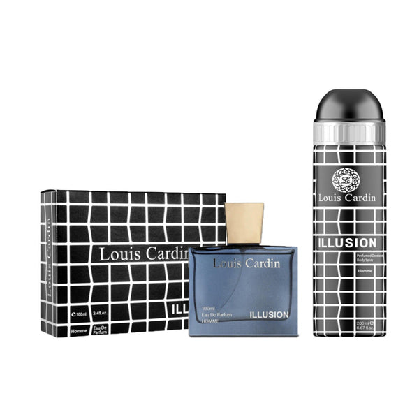 Louis Cardin Illusion Value Pack 100ML EDP + 200ML Deo Set - Salman Stores