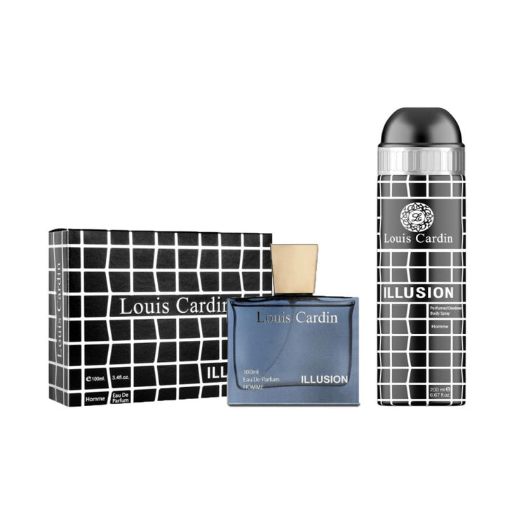 Louis Cardin Illusion Value Pack 100ML EDP + 200ML Deo Set - Salman Stores