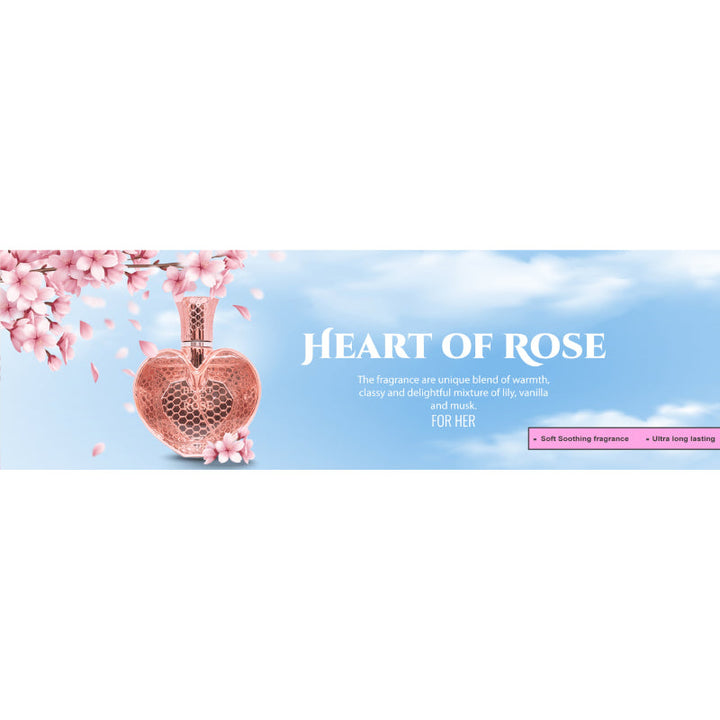 Louis Cardin Perfume Heart Of Rose Femme EDP 100ML - Salman Stores