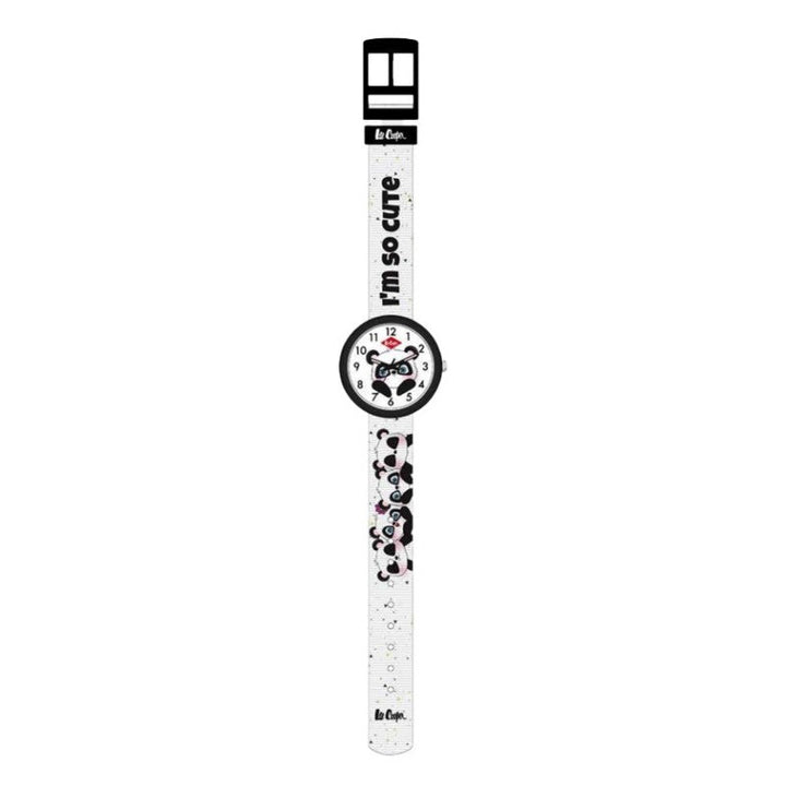 Lee Cooper Boys Black & Print Textile Analog Watch - Salman Stores